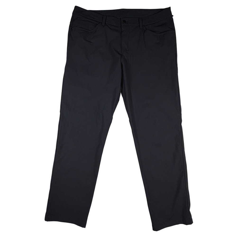 Lululemon Commission Slim-Fit Golf Pants Mens 36 Black Warpstreme Chino